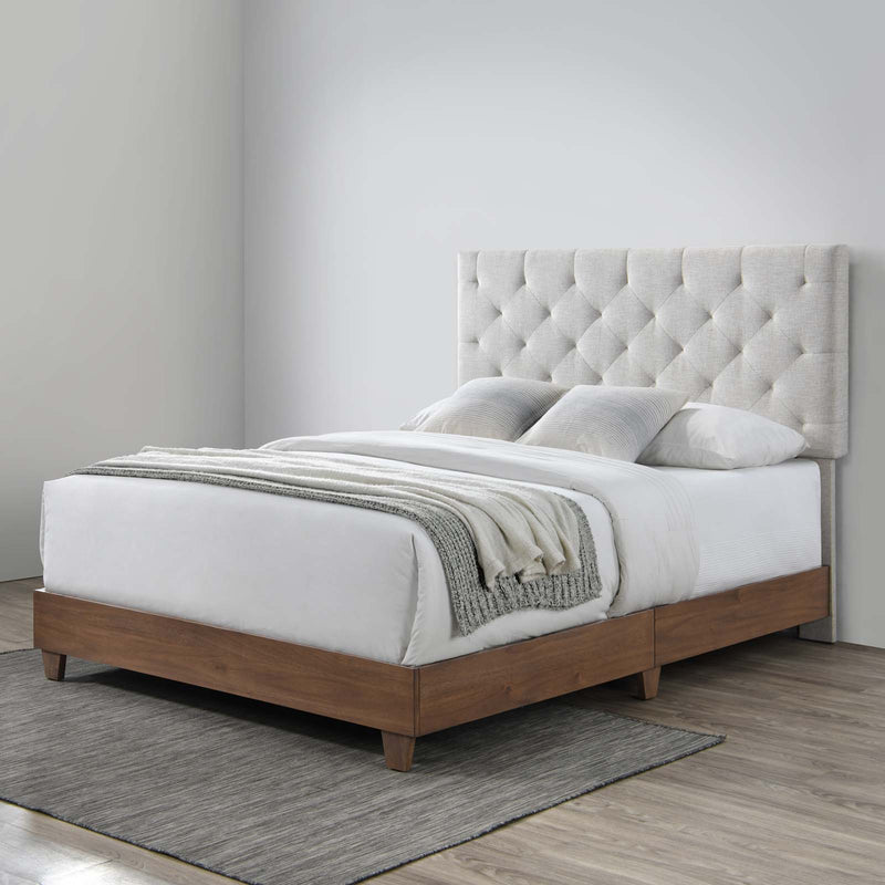 Modway Rhiannon Diamond Tufted Upholstered Fabric Queen Bed - MOD-6146 | Beds | Modishstore - 1