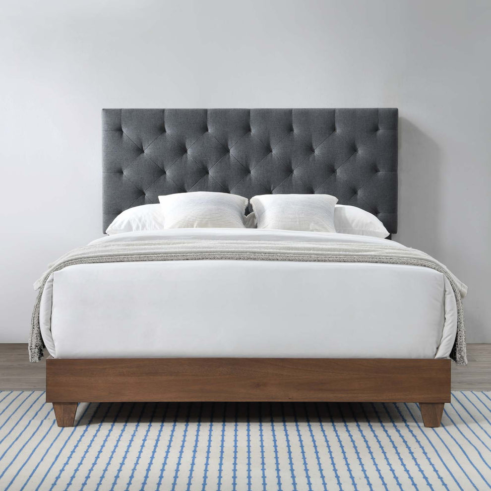 Modway Rhiannon Diamond Tufted Upholstered Fabric Queen Bed - MOD-6146 | Beds | Modishstore - 9