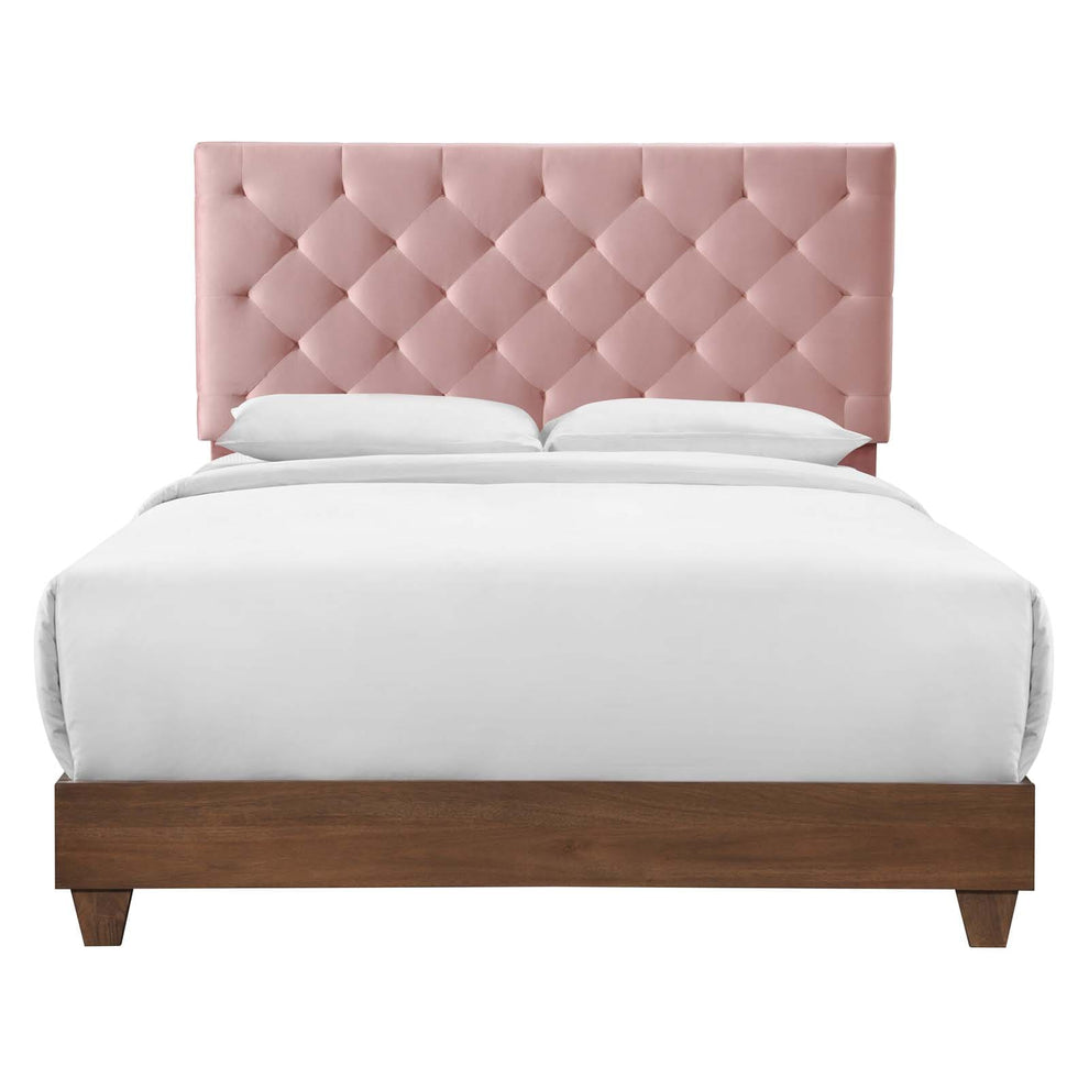 Modway Rhiannon Diamond Tufted Upholstered Performance Velvet Queen Bed - MOD-6147 | Beds | Modishstore - 7