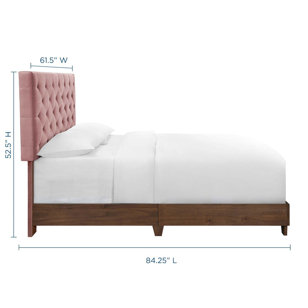 Modway Rhiannon Diamond Tufted Upholstered Performance Velvet Queen Bed - MOD-6147 | Beds | Modishstore - 8