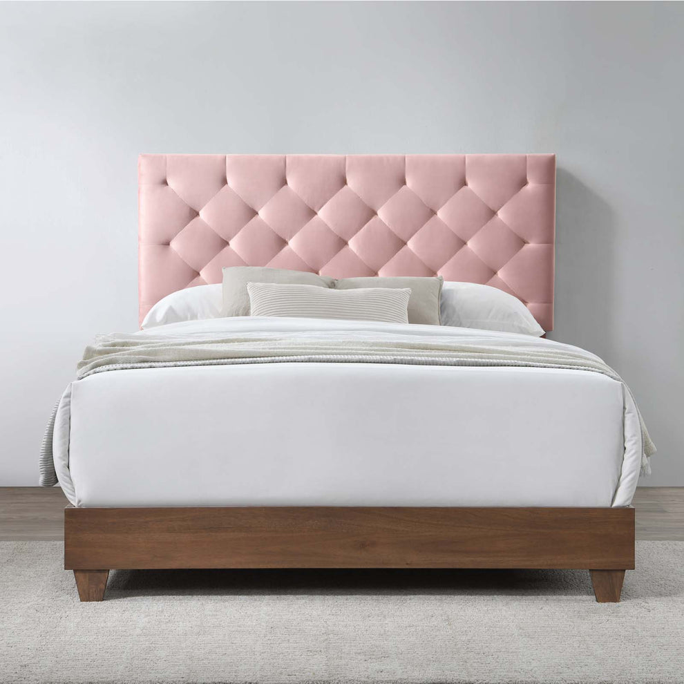 Modway Rhiannon Diamond Tufted Upholstered Performance Velvet Queen Bed - MOD-6147 | Beds | Modishstore - 9