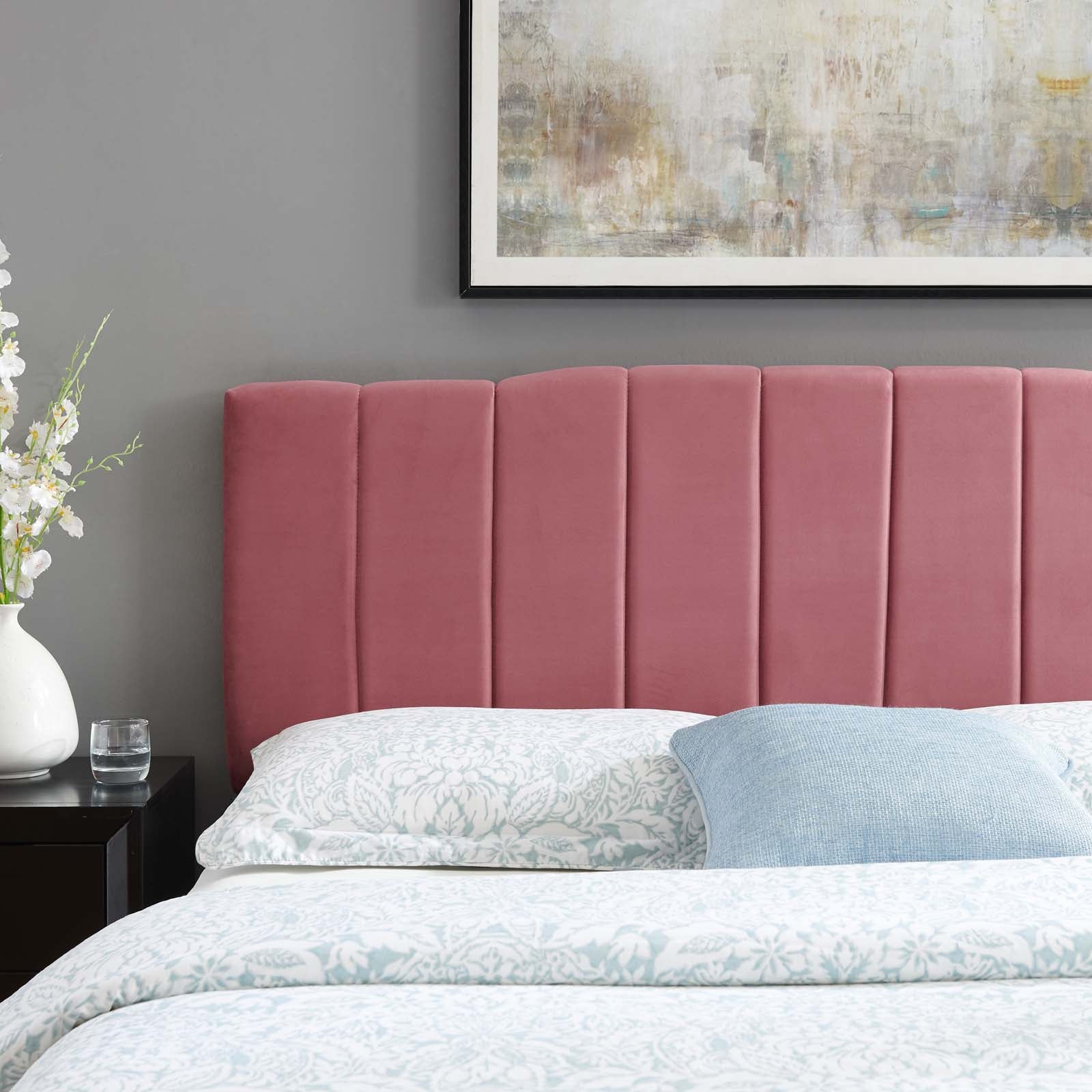 Camilla Channel Tufted King/California King Performance Velvet Headboard By Modway - MOD-6183 | Headboards | Modishstore - 7