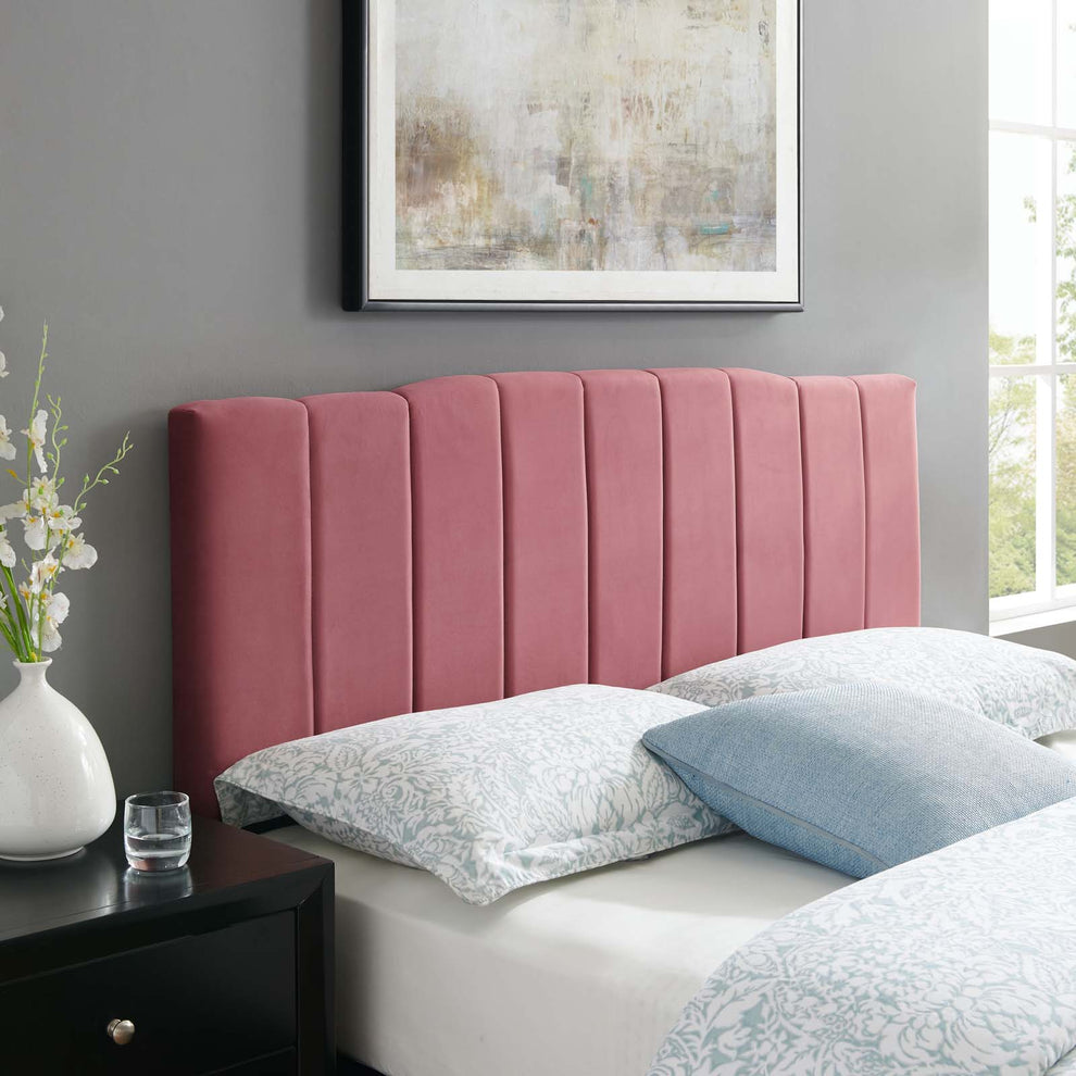 Camilla Channel Tufted King/California King Performance Velvet Headboard By Modway - MOD-6183 | Headboards | Modishstore - 1