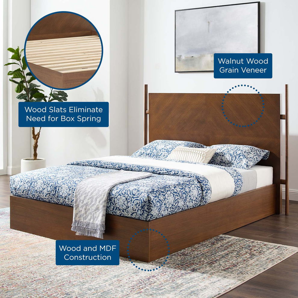 Kali Wood Queen Platform Bed By Modway - MOD-6192 | Beds | Modishstore - 8