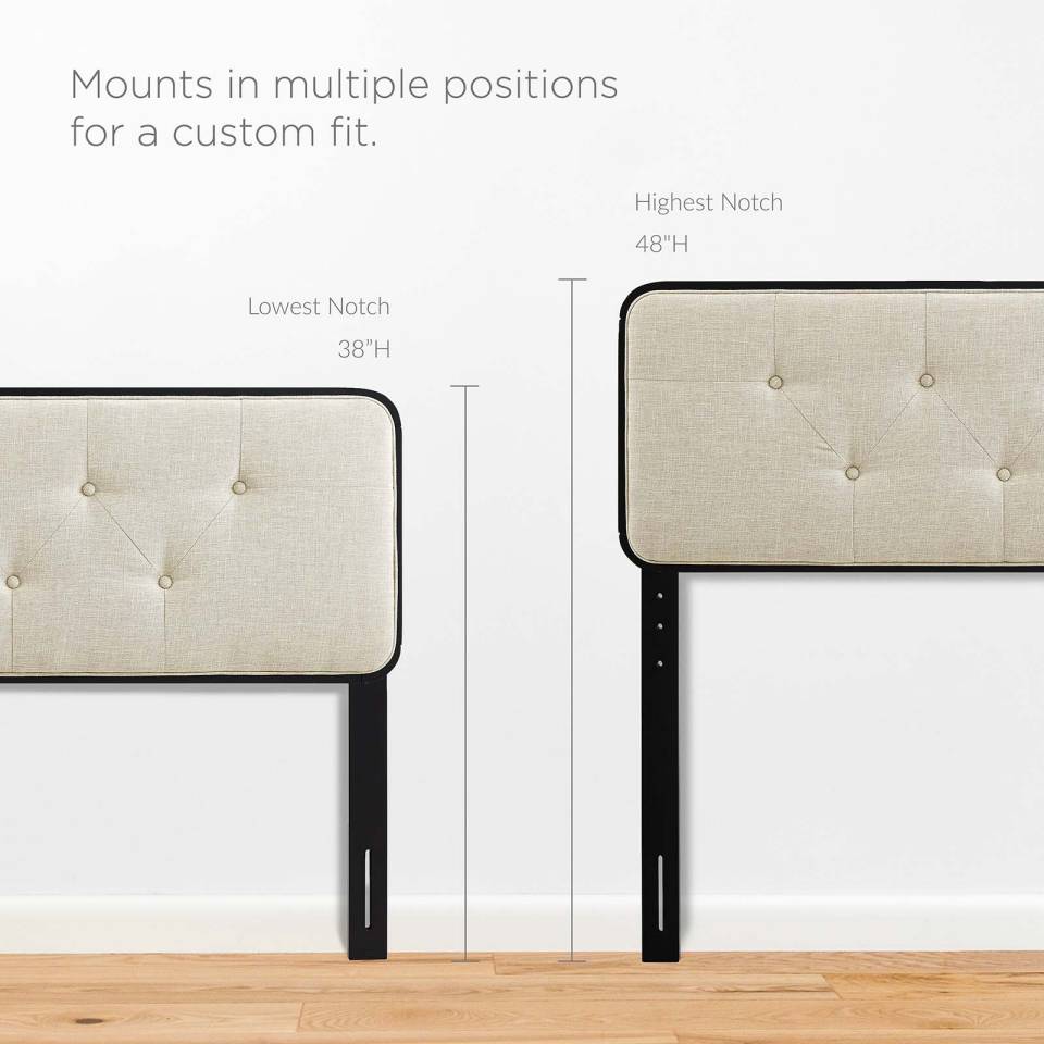 Modway Collins Tufted Twin Fabric and Wood Headboard | Headboards | Modishstore-6