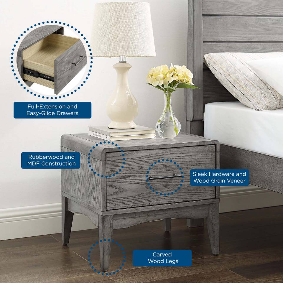 Modway Georgia Wood 	Nightstand - MOD-6241 | Nightstands | Modishstore - 4