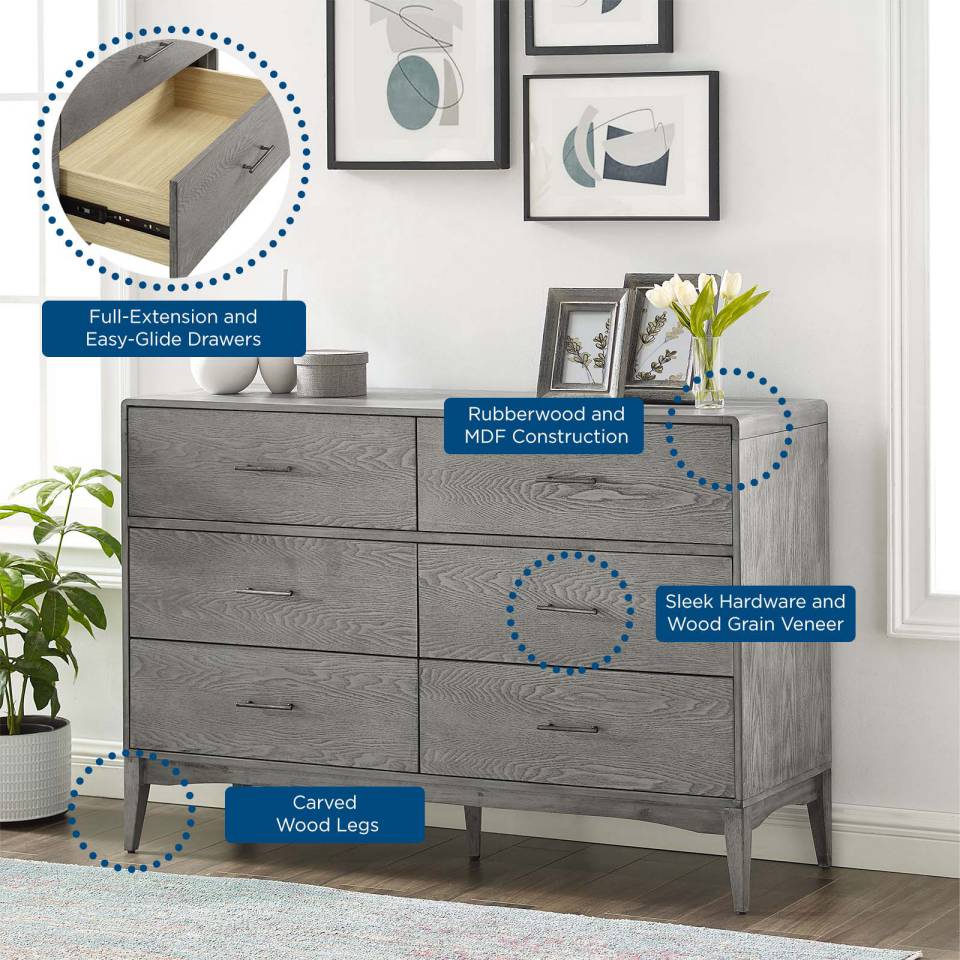 Modway Georgia Wood Dresser - MOD-6242 | Dressers | Modishstore - 4