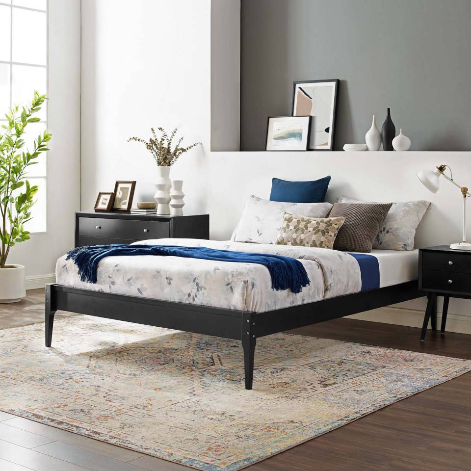Modway June Queen Wood Platform Bed Frame - MOD-6246 | Beds | Modishstore - 1