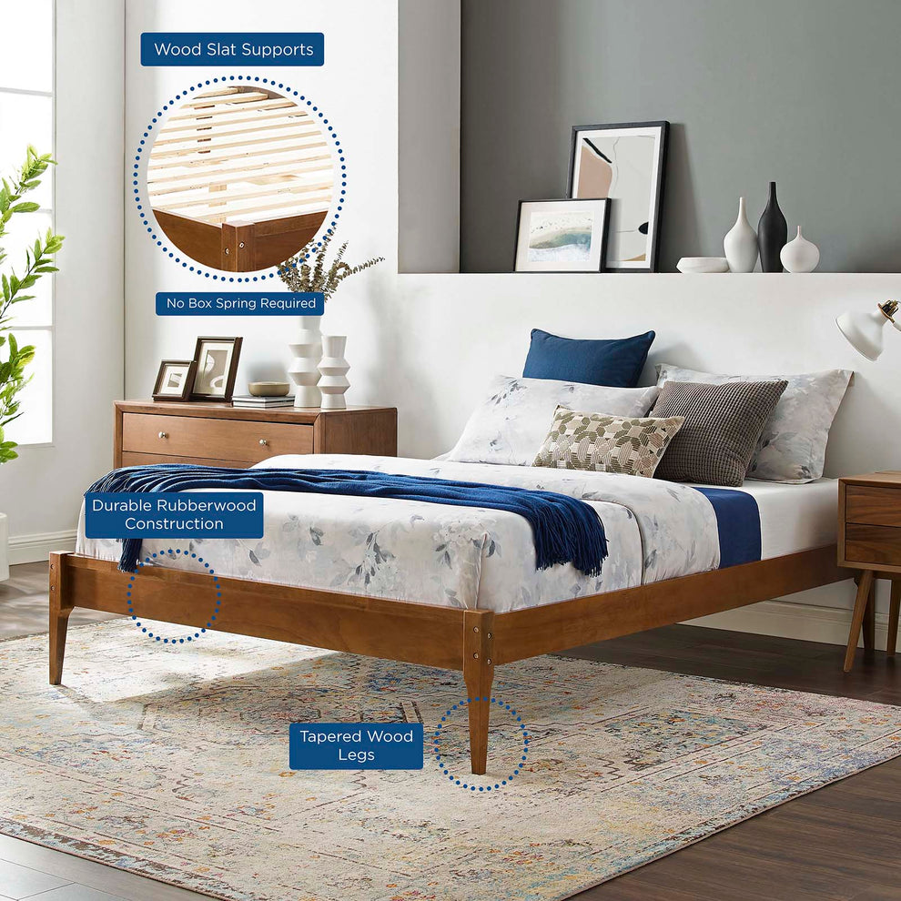June King Wood Platform Bed Frame By Modway - MOD-6247 | Beds | Modishstore - 7