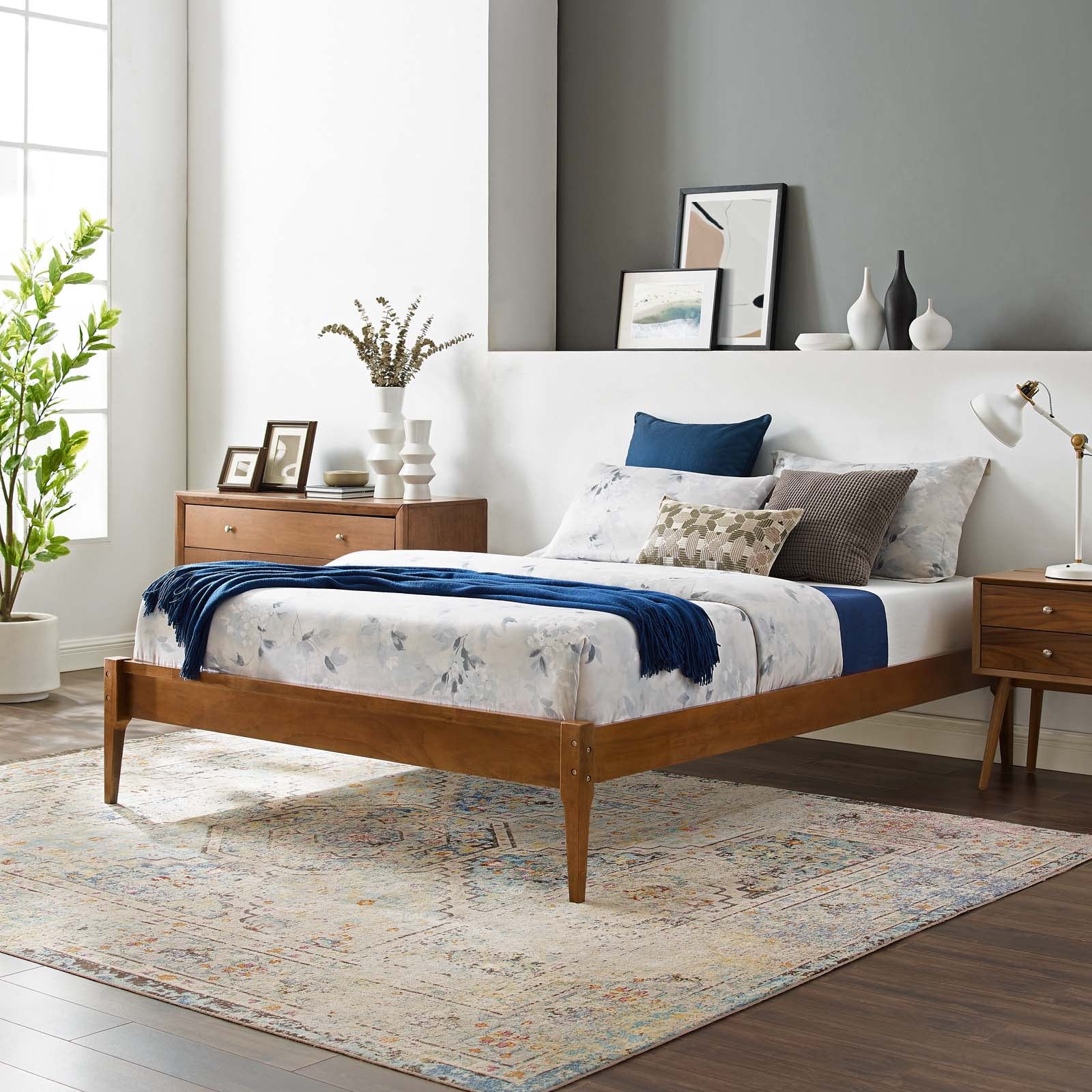 June King Wood Platform Bed Frame By Modway - MOD-6247 | Beds | Modishstore - 1