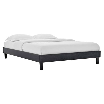 Modway Reign Queen Performance Velvet Platform Bed Frame - MOD-6266 | Beds | Modishstore - 2