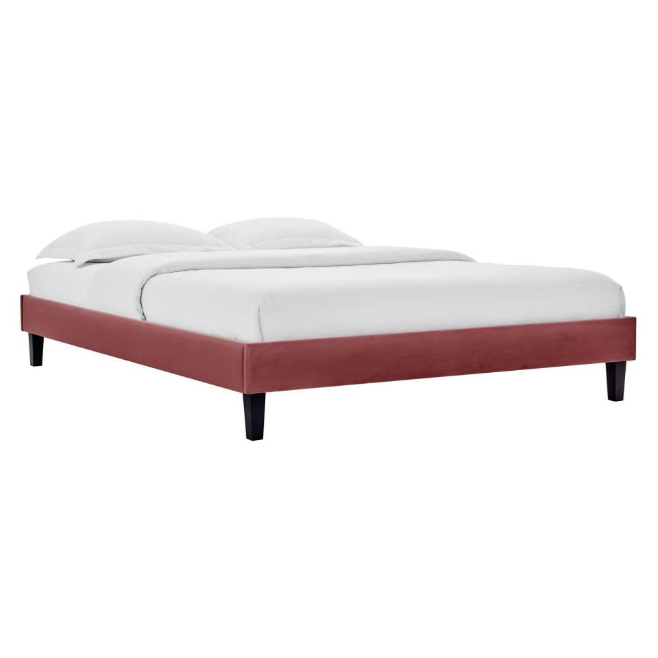 Modway Reign Queen Performance Velvet Platform Bed Frame - MOD-6266 | Beds | Modishstore - 6
