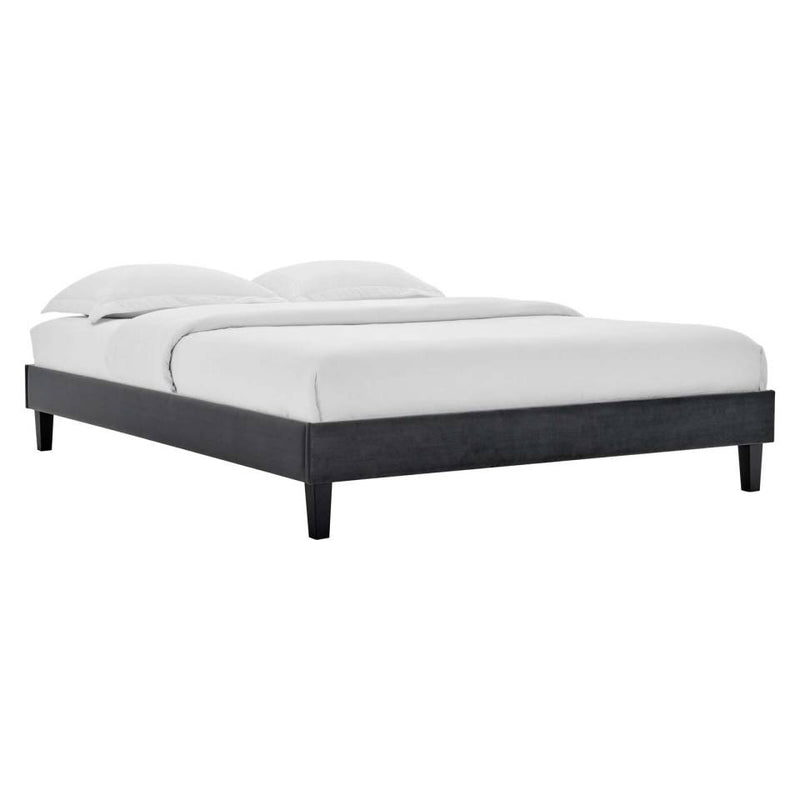 Modway Reign King Performance Velvet Platform Bed Frame - MOD-6267 | Beds | Modishstore - 2