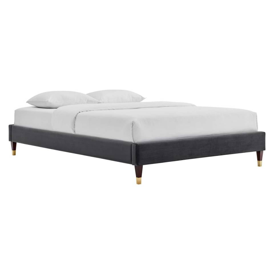 Modway Harlow Twin Performance Velvet Platform Bed Frame - MOD-6268 | Beds | Modishstore - 2