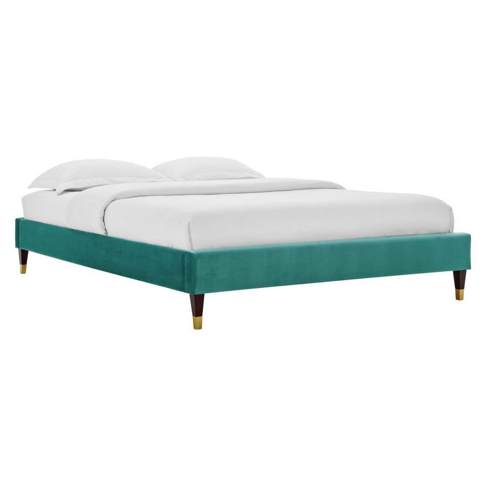 Modway Harlow Twin Performance Velvet Platform Bed Frame - MOD-6268 | Beds | Modishstore - 12