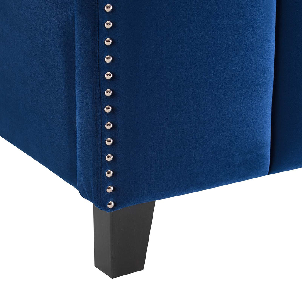 Lucille Queen Performance Velvet Platform Bed By Modway - MOD-6281 | Beds | Modishstore - 15