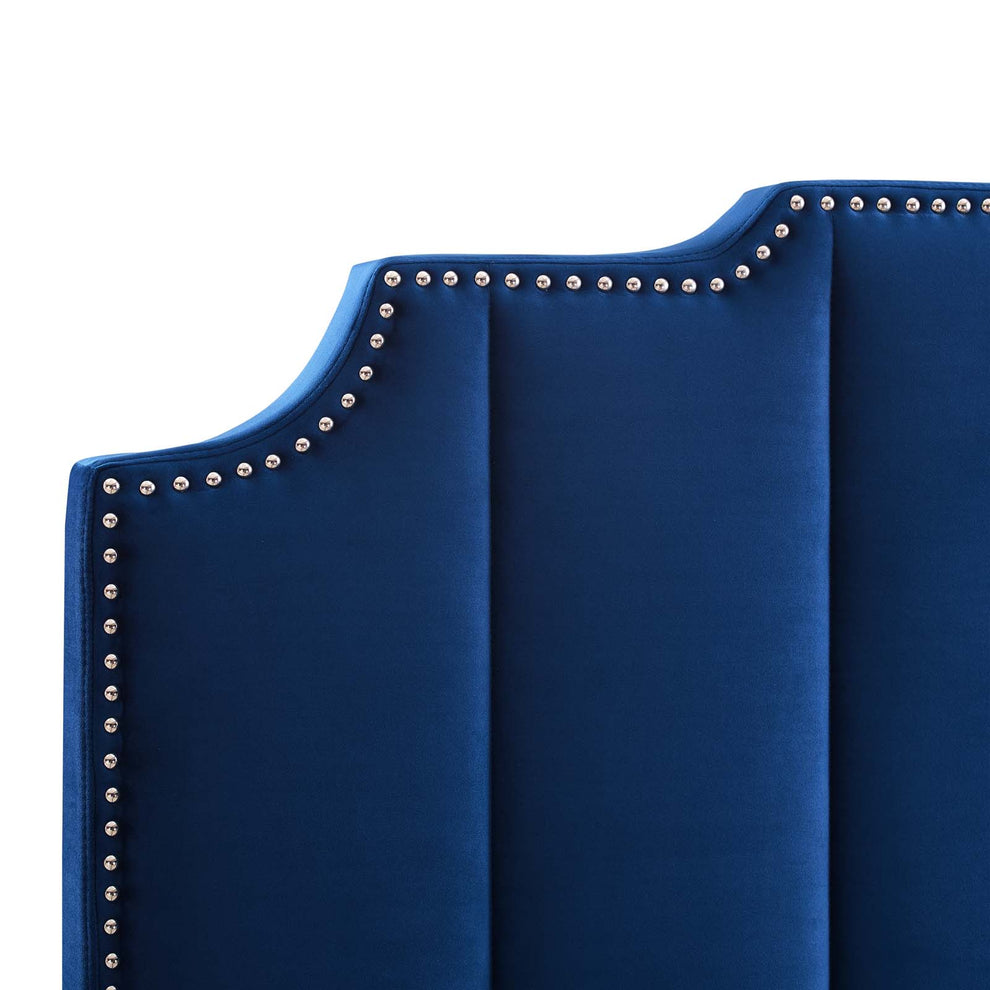 Lucille Queen Performance Velvet Platform Bed By Modway - MOD-6281 | Beds | Modishstore - 16