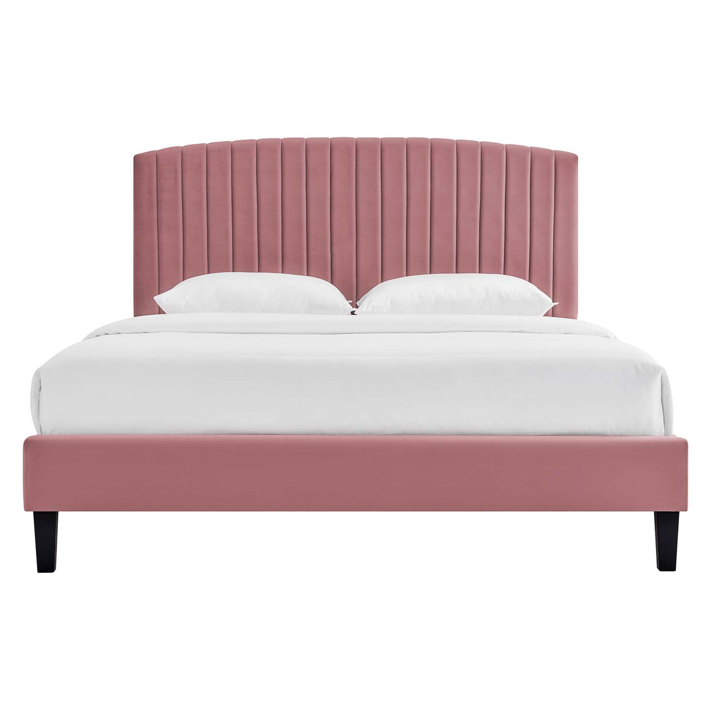 Alessi Performance Velvet Queen Platform Bed By Modway - MOD-6283-CHA | Beds |  Modishstore - 11