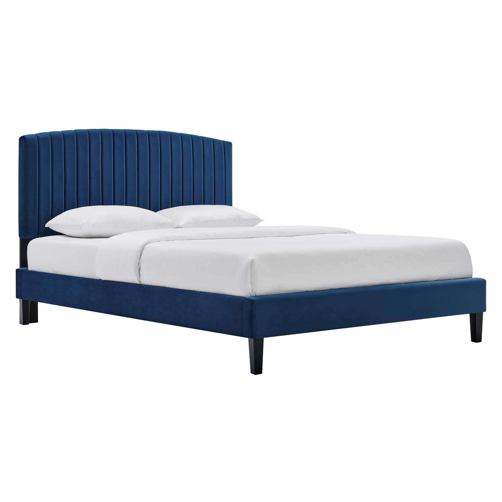Alessi Performance Velvet Queen Platform Bed By Modway - MOD-6283-CHA | Beds |  Modishstore - 17