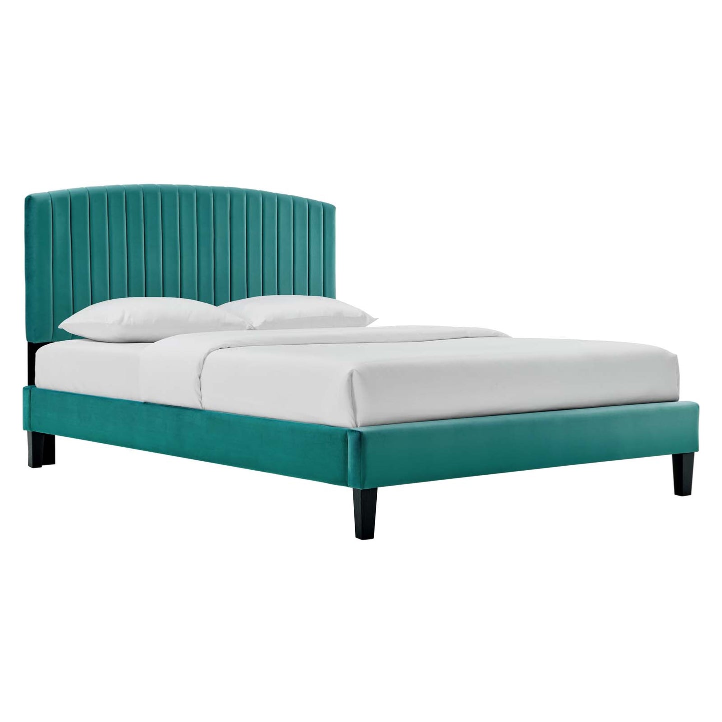 Alessi Performance Velvet Queen Platform Bed By Modway - MOD-6283-CHA | Beds |  Modishstore - 25