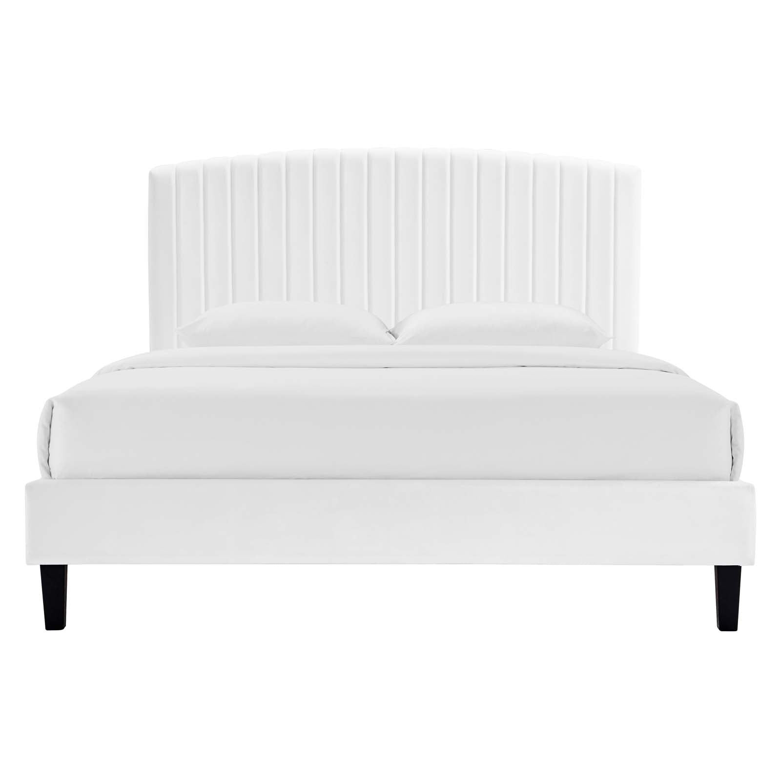 Alessi Performance Velvet Queen Platform Bed By Modway - MOD-6283-CHA | Beds |  Modishstore - 35