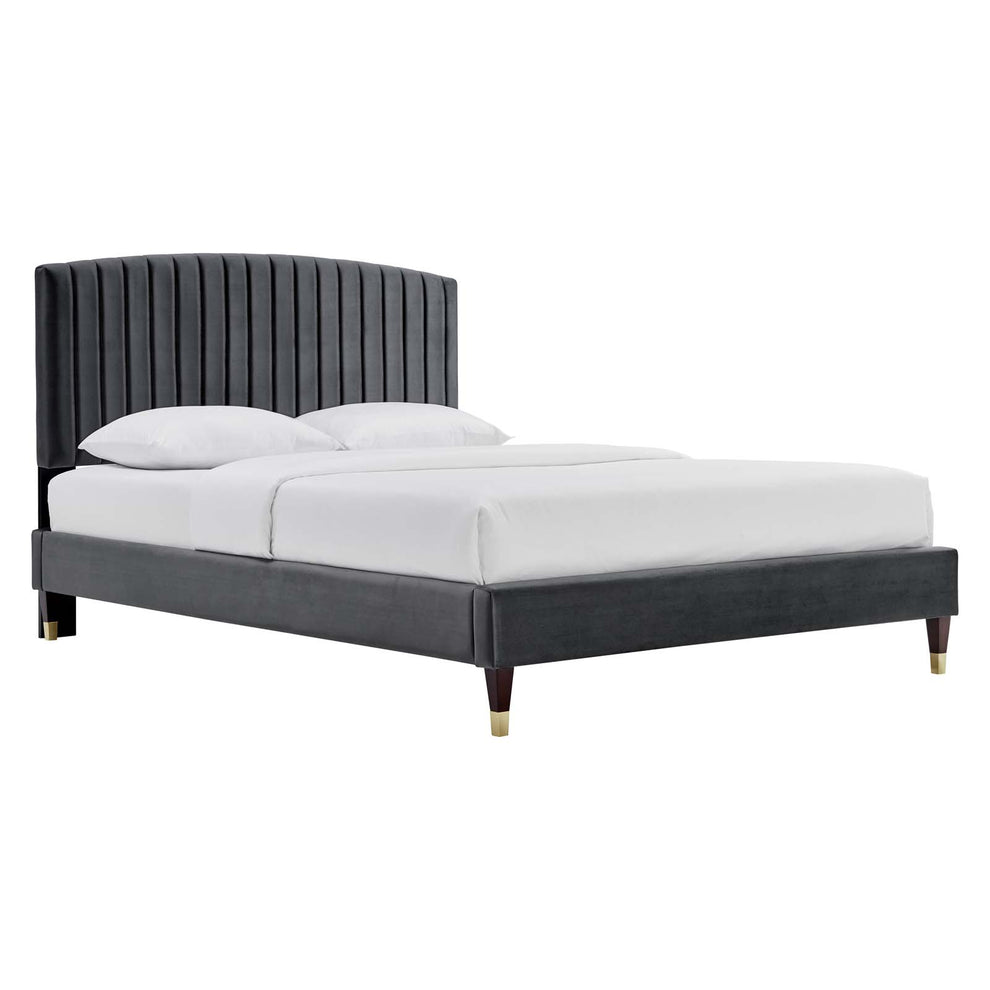 Alessi Performance Velvet Queen Platform Bed By Modway - MOD-6284 | Beds | Modishstore - 2