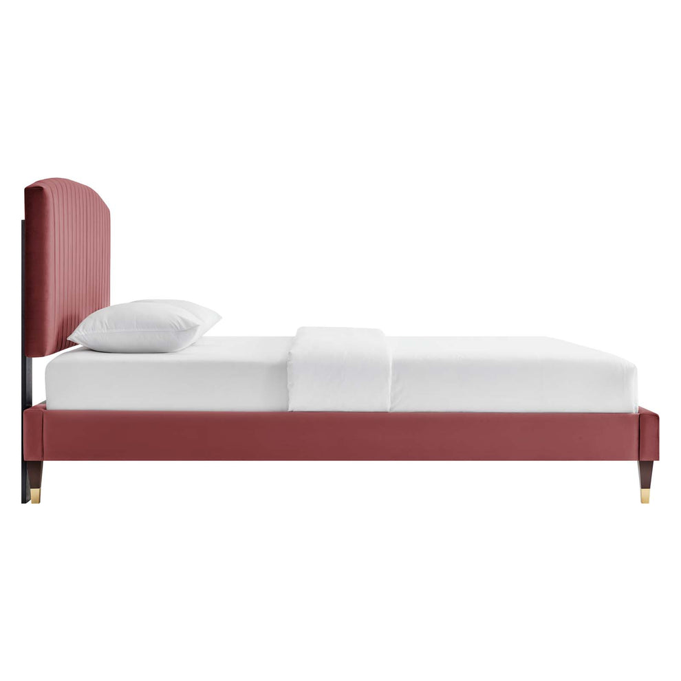 Alessi Performance Velvet Queen Platform Bed By Modway - MOD-6284 | Beds | Modishstore - 8