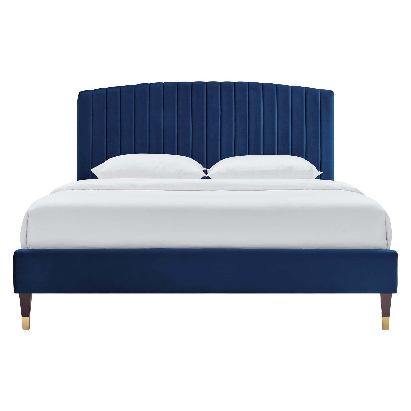 Alessi Performance Velvet Queen Platform Bed By Modway - MOD-6284-CHA | Beds |  Modishstore - 14