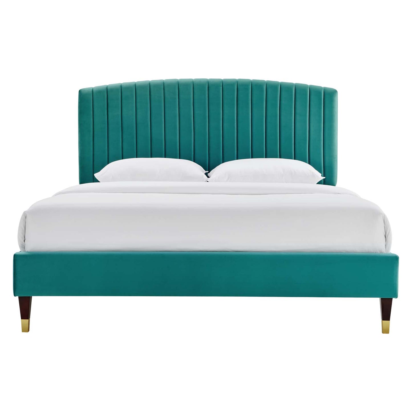 Alessi Performance Velvet Queen Platform Bed By Modway - MOD-6284-CHA | Beds |  Modishstore - 19