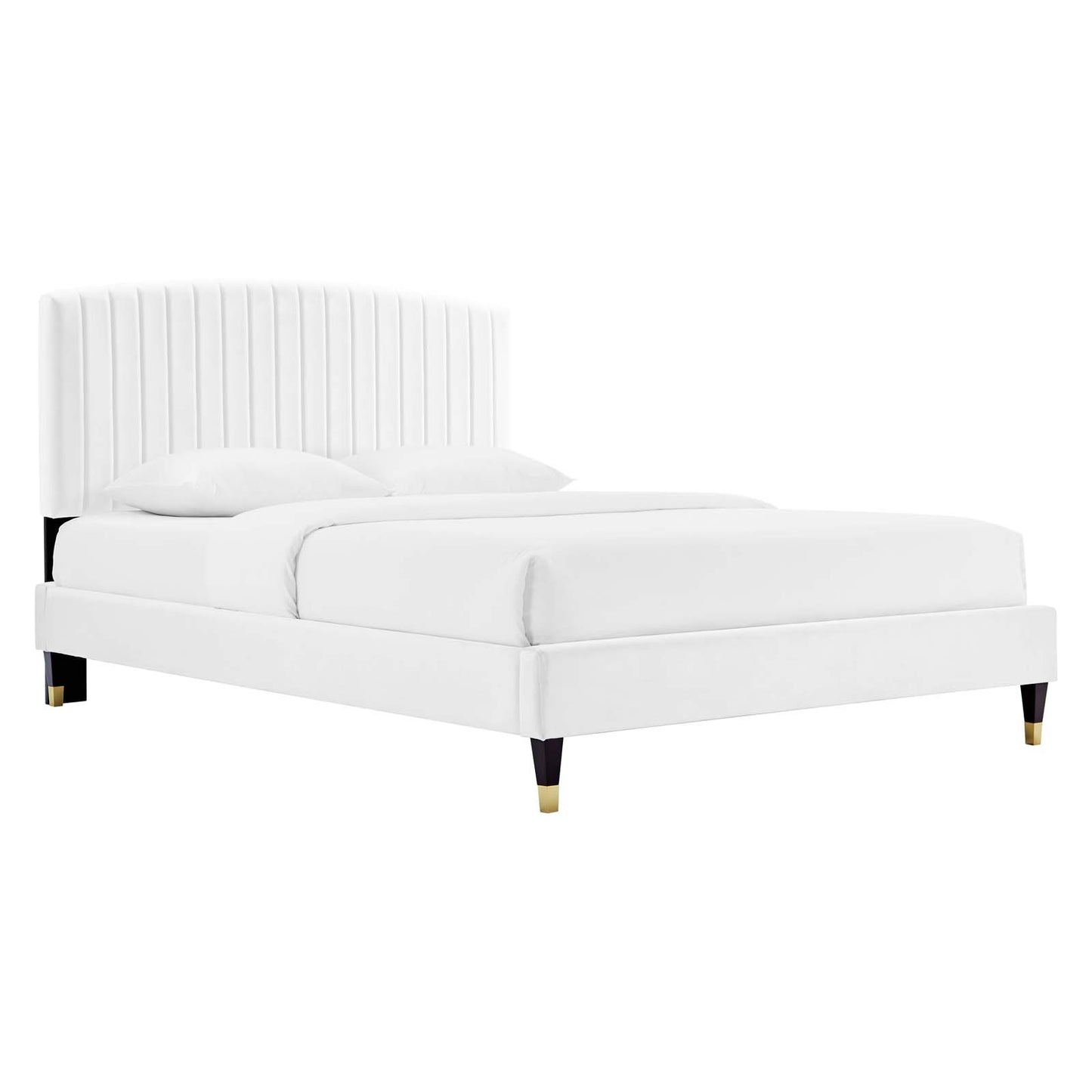 Alessi Performance Velvet Queen Platform Bed By Modway - MOD-6284-CHA | Beds |  Modishstore - 21