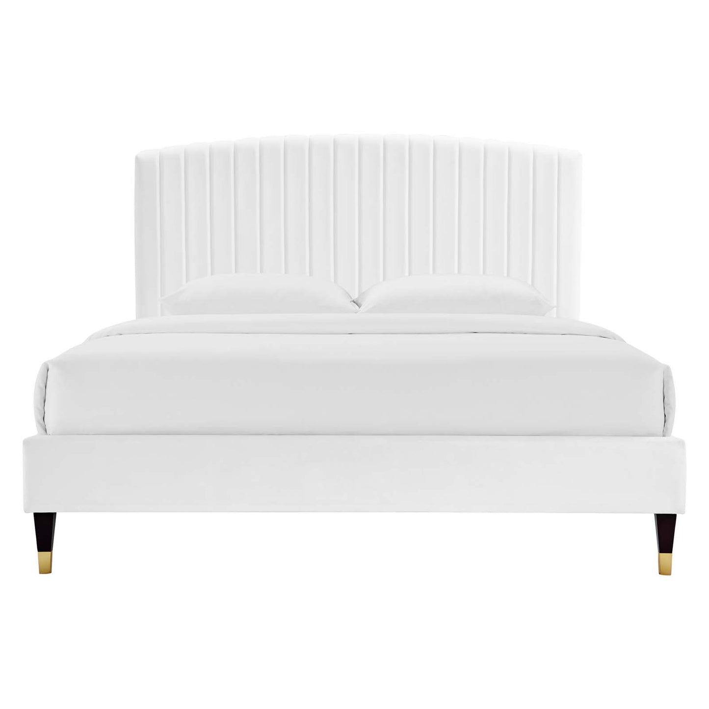 Alessi Performance Velvet Queen Platform Bed By Modway - MOD-6284-CHA | Beds |  Modishstore - 24