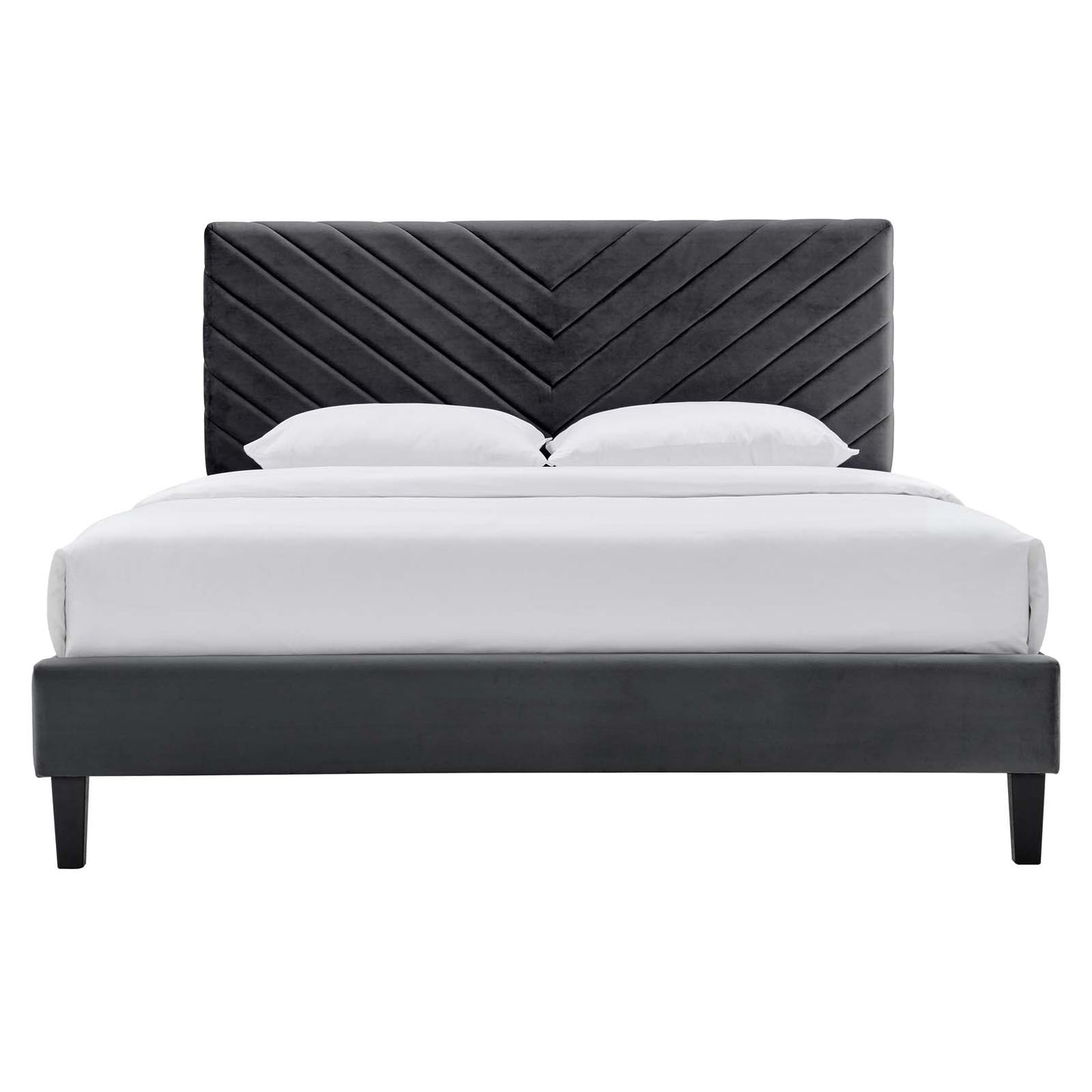 Roxanne Performance Velvet Queen Platform Bed By Modway - MOD-6285 | Beds | Modishstore - 3
