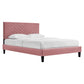 Roxanne Performance Velvet Queen Platform Bed By Modway - MOD-6285 | Beds | Modishstore - 9