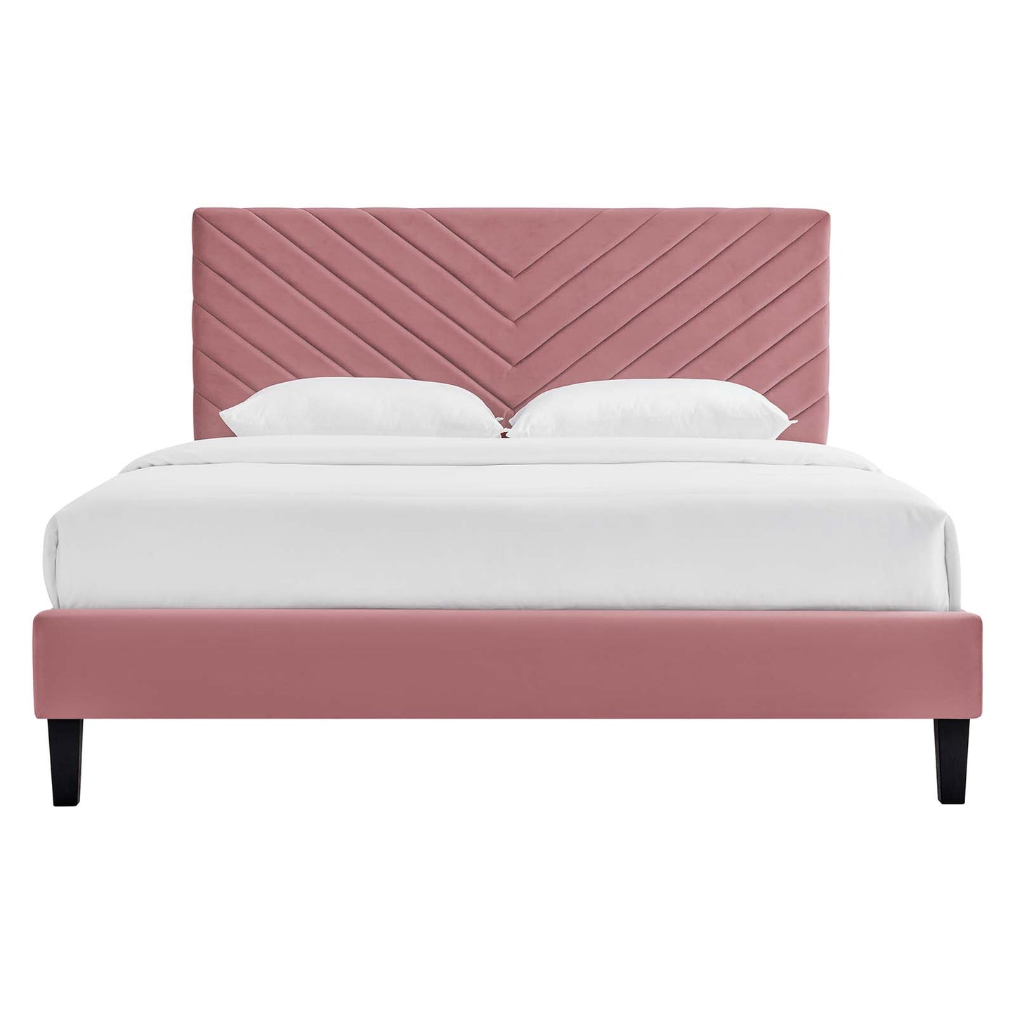 Roxanne Performance Velvet Queen Platform Bed By Modway - MOD-6285 | Beds | Modishstore - 11