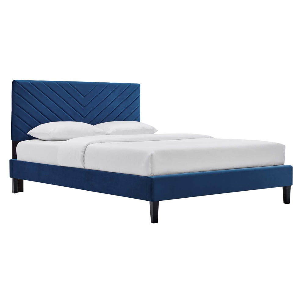 Roxanne Performance Velvet Queen Platform Bed By Modway - MOD-6285 | Beds | Modishstore - 17