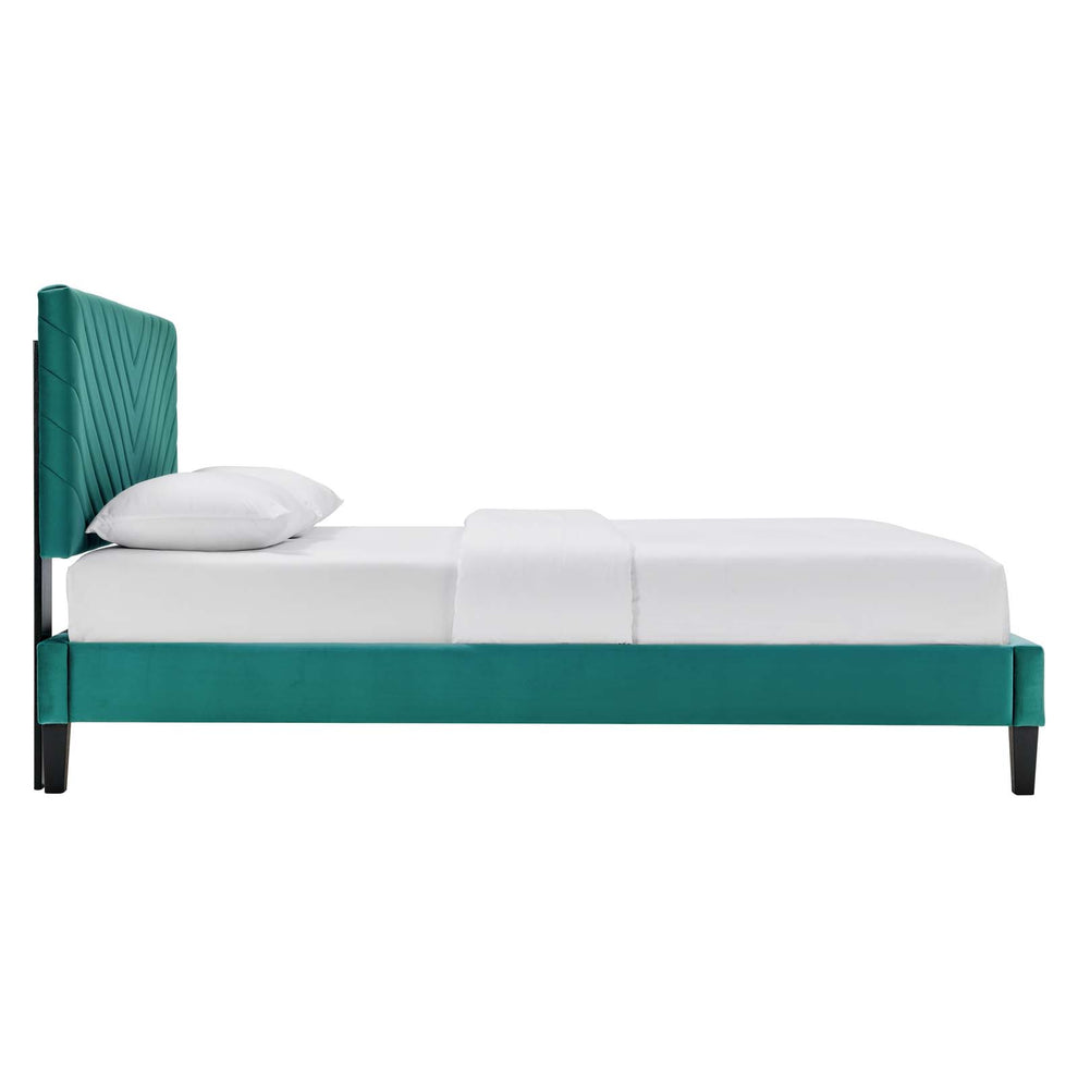 Roxanne Performance Velvet Queen Platform Bed By Modway - MOD-6285 | Beds | Modishstore - 27