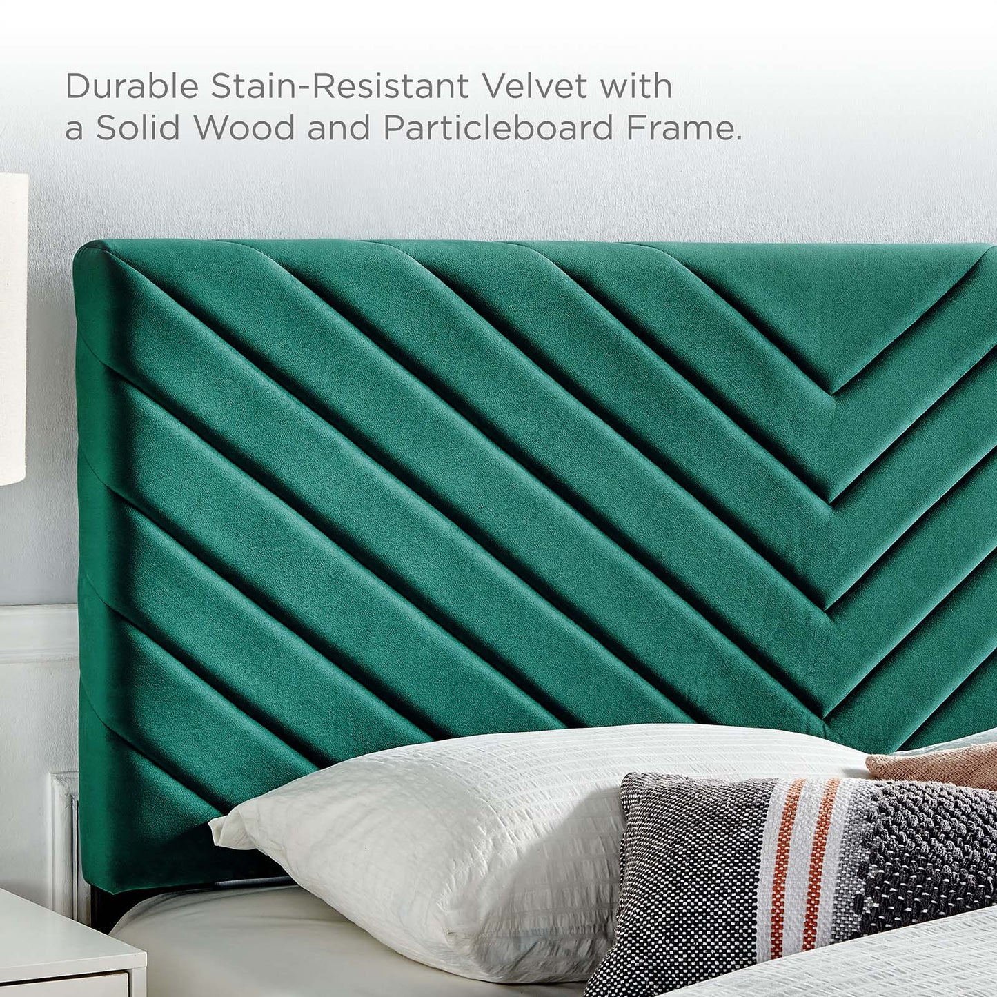 Roxanne Performance Velvet Queen Platform Bed By Modway - MOD-6285-CHA | Beds |  Modishstore - 30