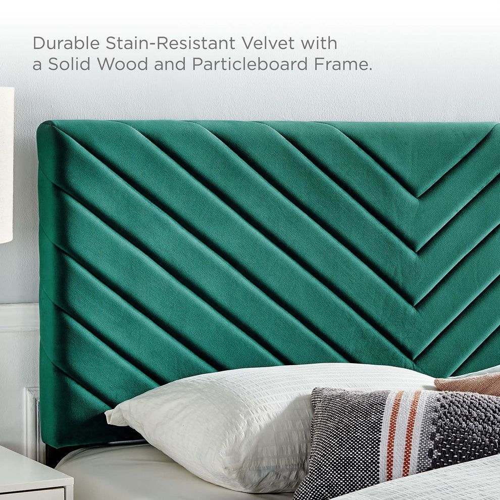 Roxanne Performance Velvet Queen Platform Bed By Modway - MOD-6285 | Beds | Modishstore - 30
