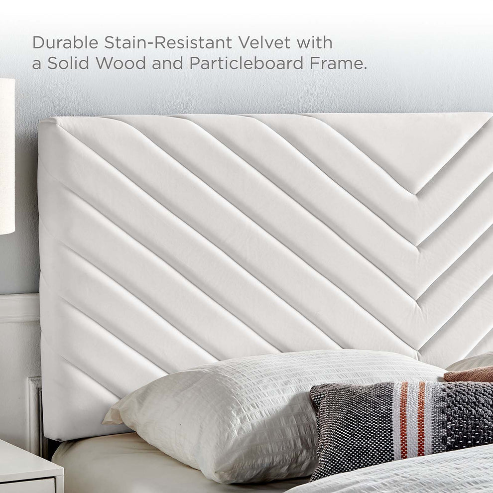 Roxanne Performance Velvet Queen Platform Bed By Modway - MOD-6285 | Beds | Modishstore - 39