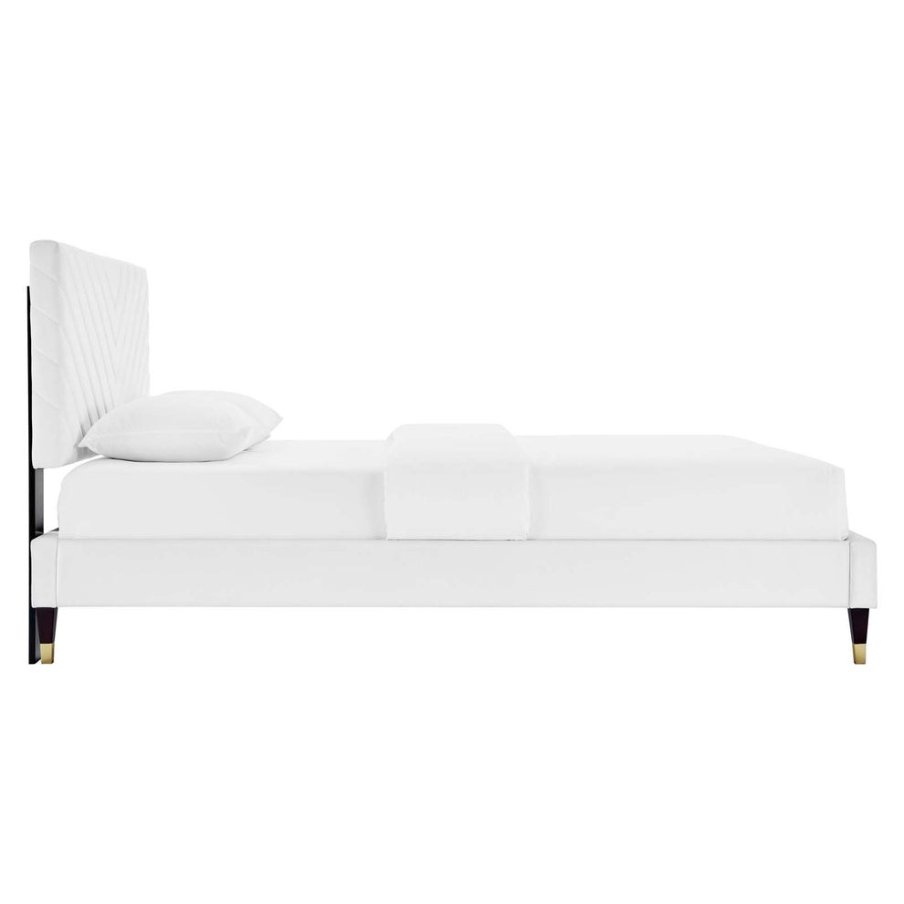 Roxanne Performance Velvet Queen Platform Bed By Modway - MOD-6286 | Beds | Modishstore - 24