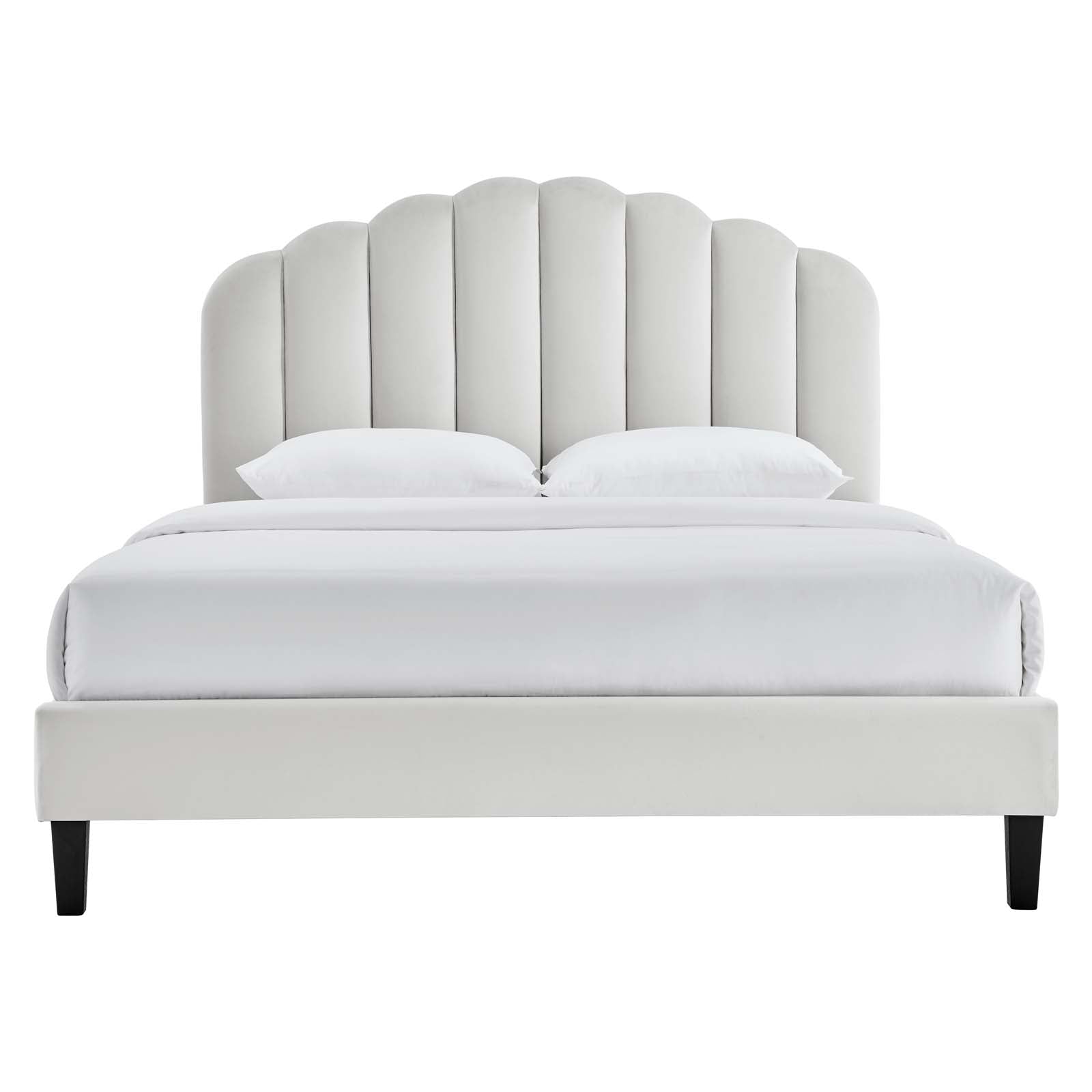 Daisy Performance Velvet Queen Platform Bed By Modway - MOD-6287 | Beds | Modishstore - 22