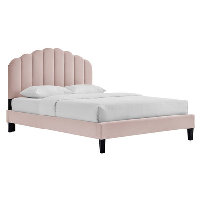 Daisy Performance Velvet Queen Platform Bed By Modway - MOD-6287 | Beds | Modishstore - 44