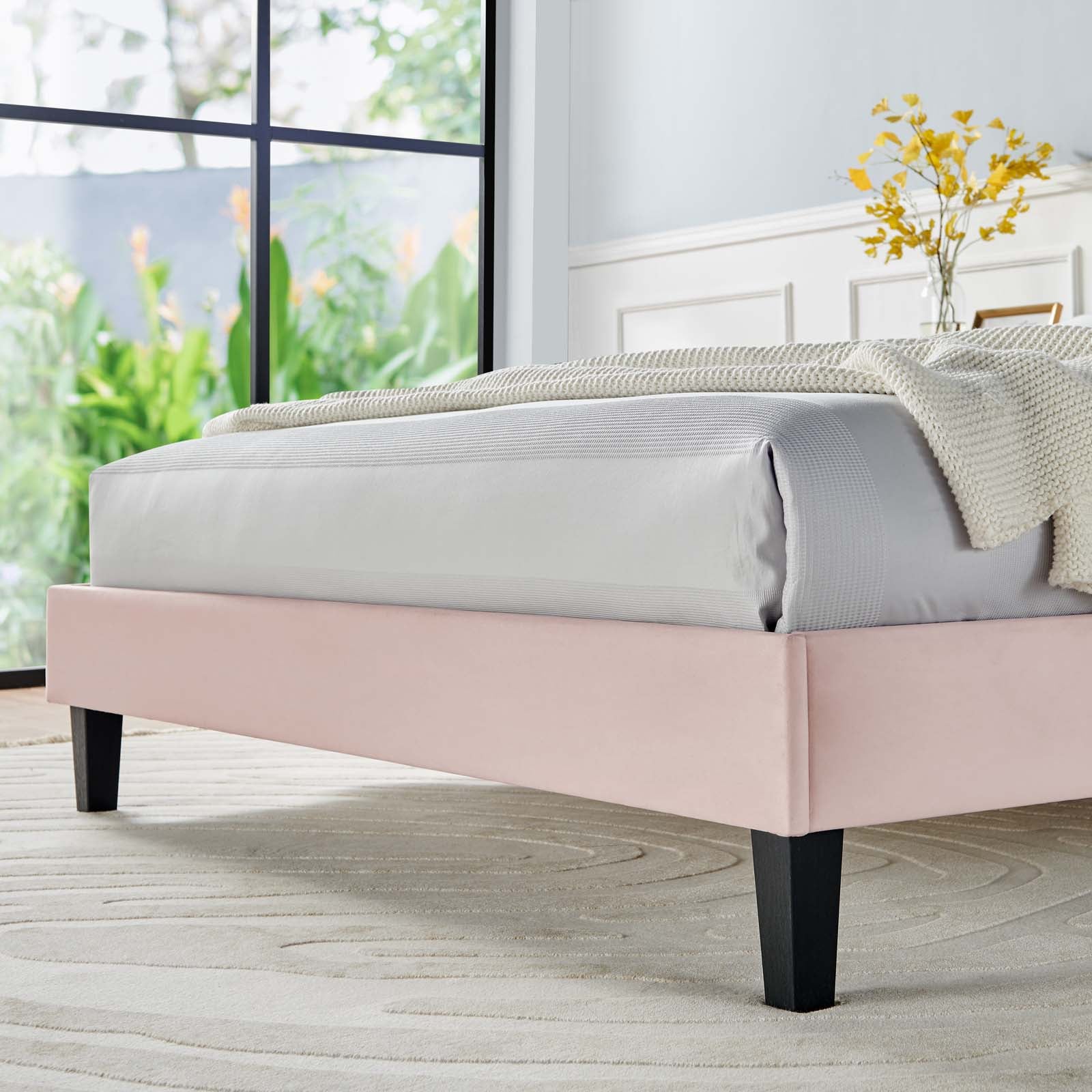 Daisy Performance Velvet Queen Platform Bed By Modway - MOD-6287 | Beds | Modishstore - 50