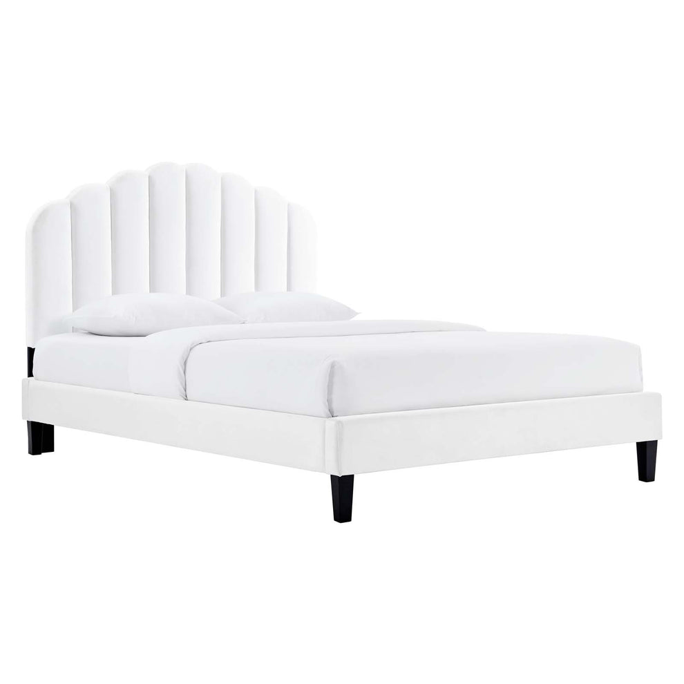 Daisy Performance Velvet Queen Platform Bed By Modway - MOD-6287 | Beds | Modishstore - 61