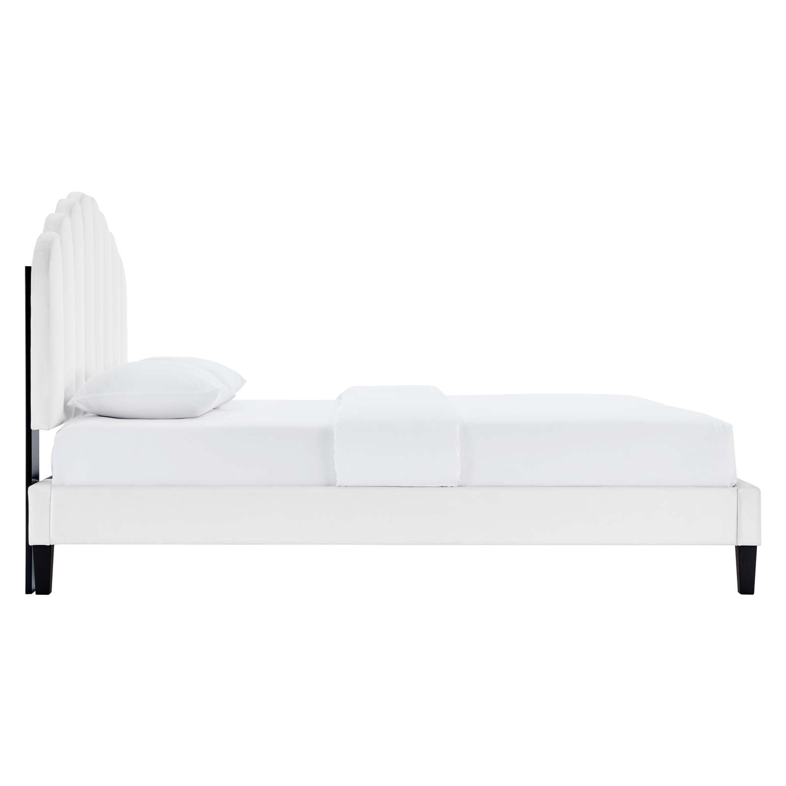 Daisy Performance Velvet Queen Platform Bed By Modway - MOD-6287 | Beds | Modishstore - 62