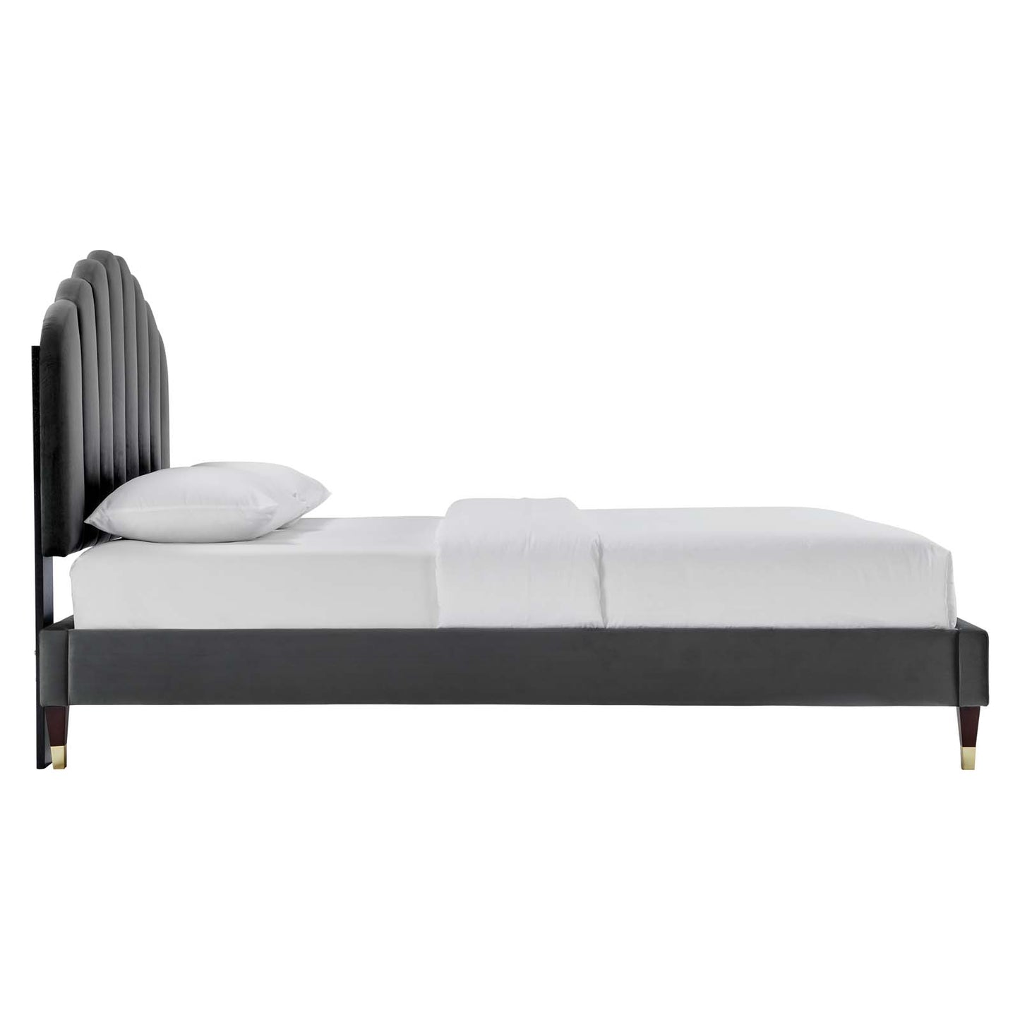 Daisy Performance Velvet Queen Platform Bed By Modway - MOD-6288 | Beds | Modishstore - 4