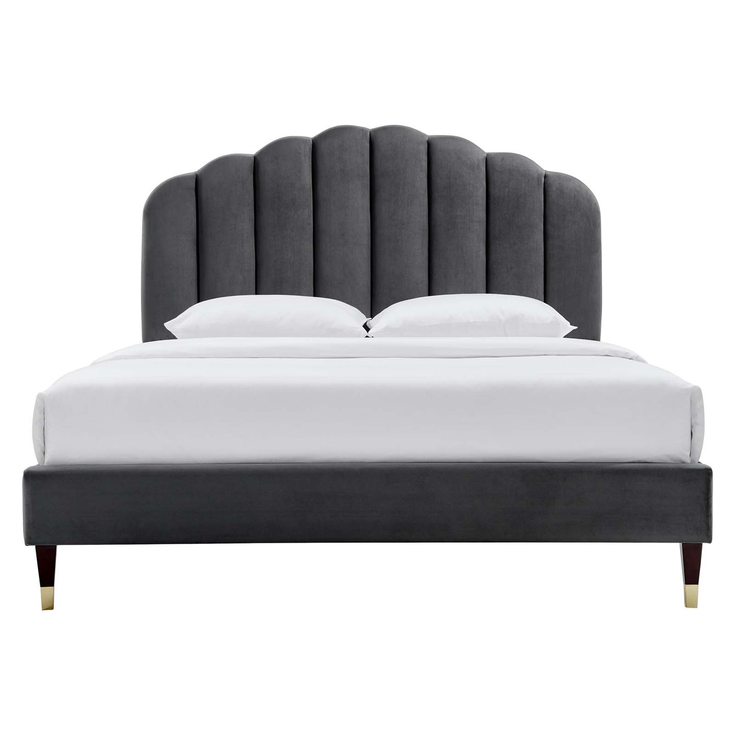Daisy Performance Velvet Queen Platform Bed By Modway - MOD-6288 | Beds | Modishstore - 5