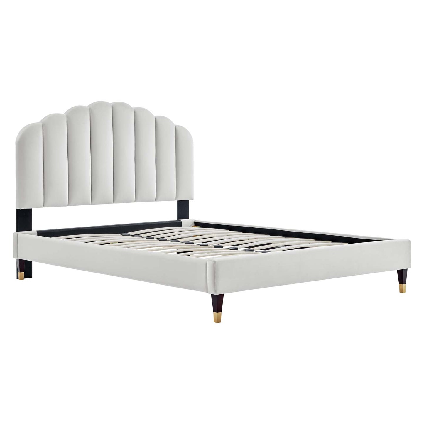 Daisy Performance Velvet Queen Platform Bed By Modway - MOD-6288 | Beds | Modishstore - 14