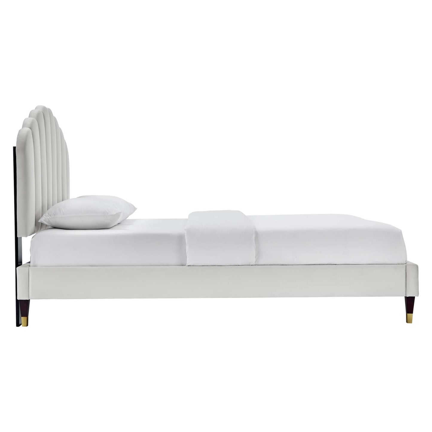 Daisy Performance Velvet Queen Platform Bed By Modway - MOD-6288 | Beds | Modishstore - 15