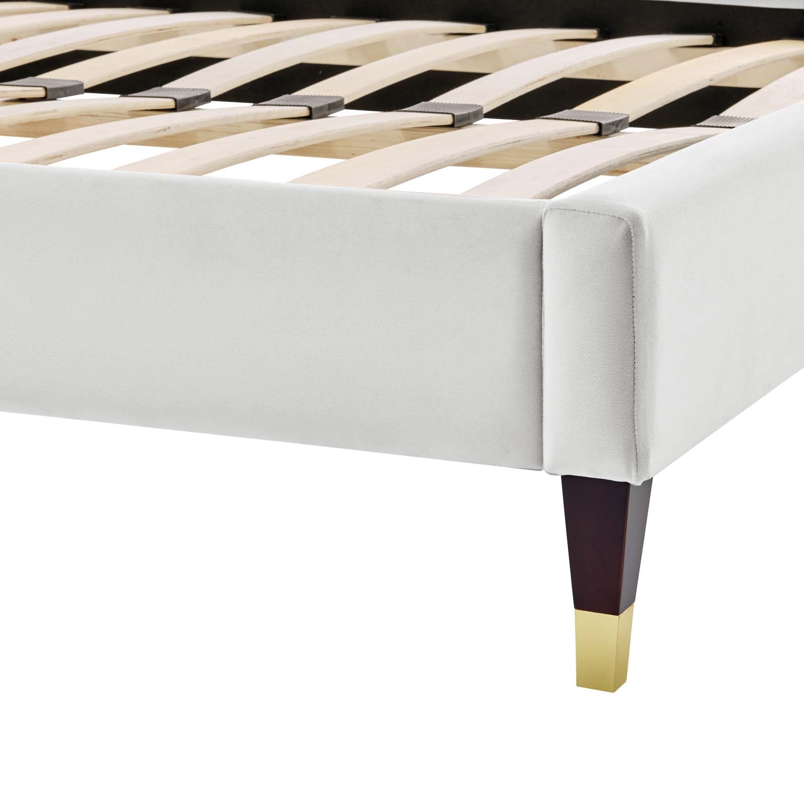 Daisy Performance Velvet Queen Platform Bed By Modway - MOD-6288 | Beds | Modishstore - 17